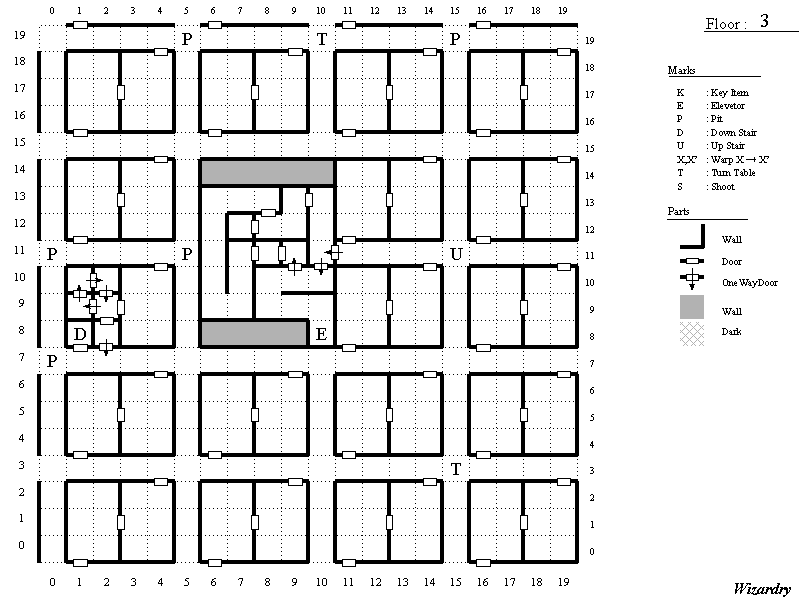 Wizardry Fan Page by Snafaru Proving Grounds of the Mad Overlord Maps