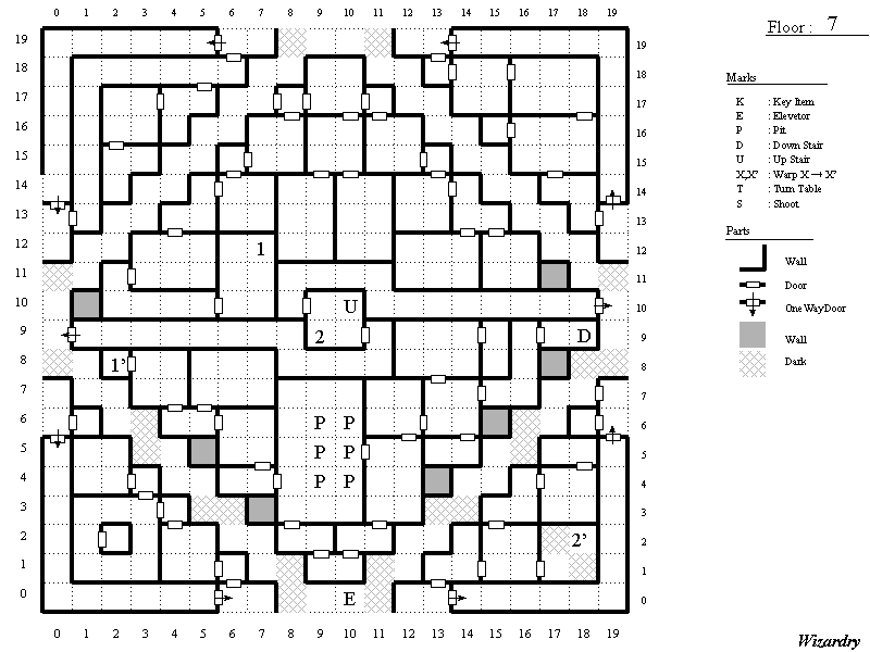 Wizardry Fan Page by Snafaru Proving Grounds of the Mad Overlord Maps