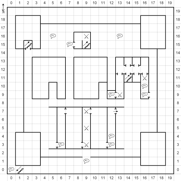 Wizardry IV: Return of Werdna Level 00 Map