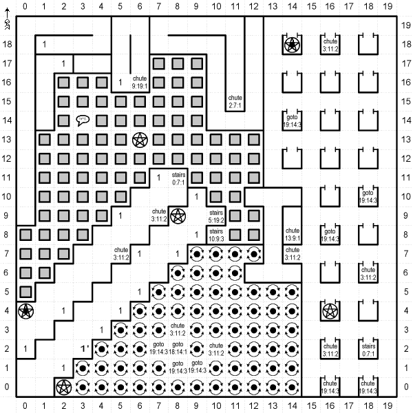 Wizardry IV: Return of Werdna Level 02 Map