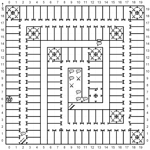 Wizardry IV: Return of Werdna Level 09 Map