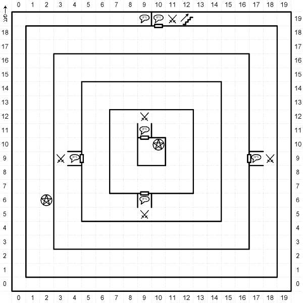 Wizardry IV: Return of Werdna Level 10 Map