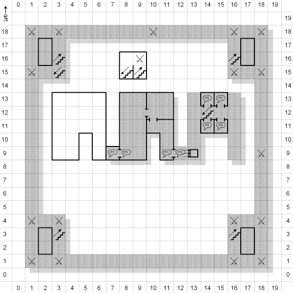 Wizardry IV: Return of Werdna Level Castle 1 Map