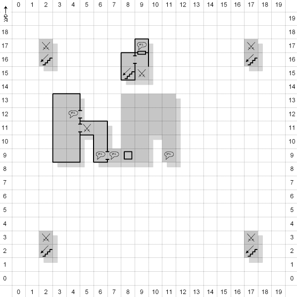 Wizardry IV: Return of Werdna Level Castle 2 Map